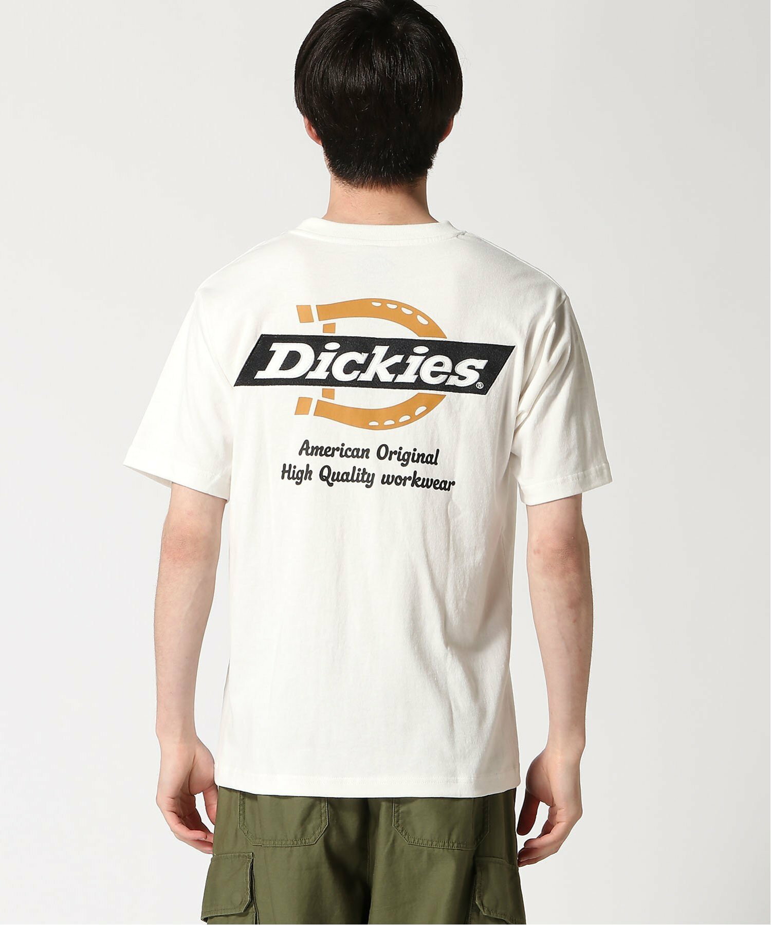 Dickies/(M)Tシャツ メンズ 半袖 ワンポイント 刺繍 オーバーサイズ ロゴ バックプリント